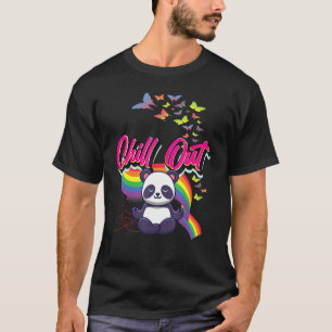 Funny Chill Out Cute Panda Meditate Meditation Gra T-Shirt