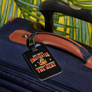 Funny Chilli Loving Firefighter Seeking The Heat Luggage Tag