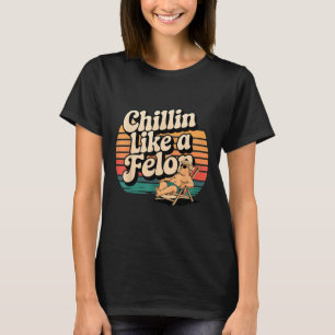 Funny Chillin Like A Felon Trump Summer 2024 Retro T-Shirt