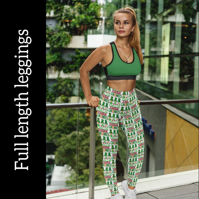Funny Chillin with Gnomies St Patricks Day Leggings (Funny Chillin with Gnomies St Patrick's Day Leggings)