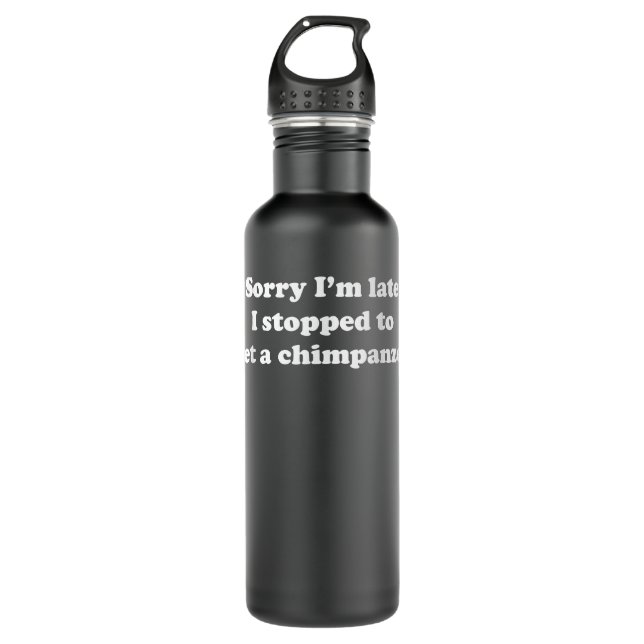 Funny Chimpanzee Chimp 710 Ml Water Bottle (Front)