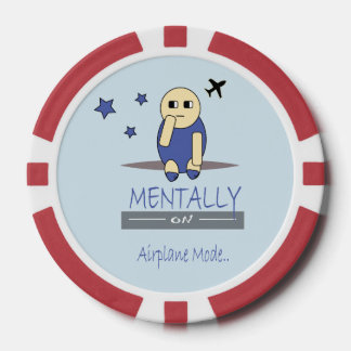 Funny Chimy Mentally on Aeroplane Mode Poker Chip
