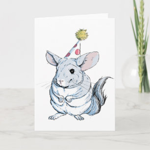 Funny Chinchilla Birthday Card