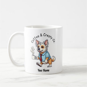 Funny Chinese Crested Dog Business Suit Coffee Mug