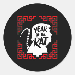 Funny Chinese New Year Shirt Year Of The Rat Anti  Classic Round Sticker