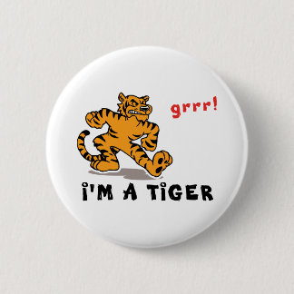 Funny Chinese Zodiac Tiger 6 Cm Round Badge