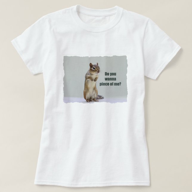 Funny Chipmunk Picture T-Shirt (Design Front)