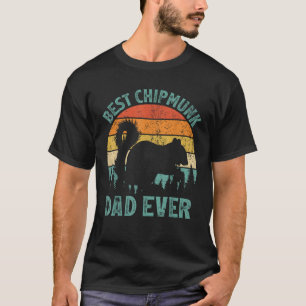Funny Chipmunk Vintage Best Chipmunk Dad Ever Fath T-Shirt