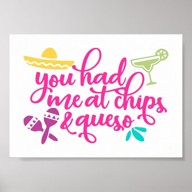 Funny Chips and Queso Mexican Party Decor (Front)