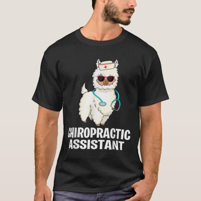 Funny Chiropractic Care Istant Llama Chiropractor  T-Shirt (Front)