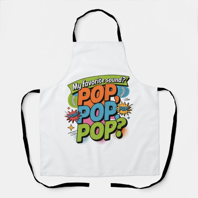 Funny Chiropractor Pop Sound Gift Apron (Front)