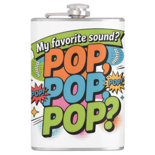 Funny Chiropractor Pop Sound Gift Hip Flask