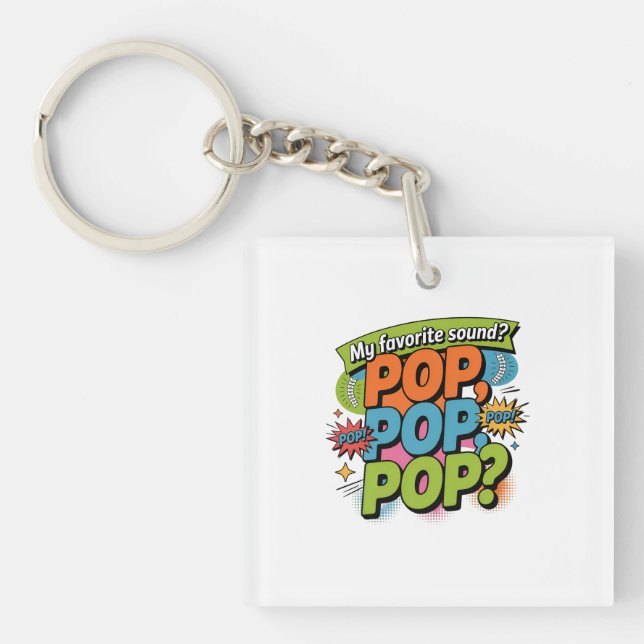 Funny Chiropractor Pop Sound Gift Key Ring (Front)