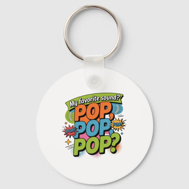 Funny Chiropractor Pop Sound Gift Key Ring (Front)