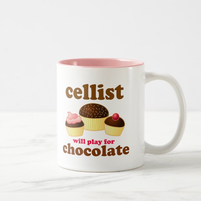 Funny Chocolate Cello Mug (Right)