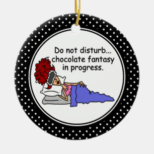 Funny Chocolate Humour Christmas Ornament