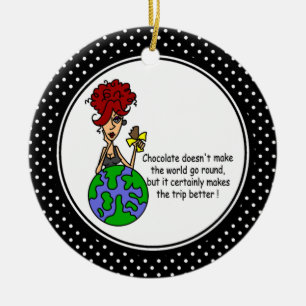Funny Chocolate Humour Christmas Ornament