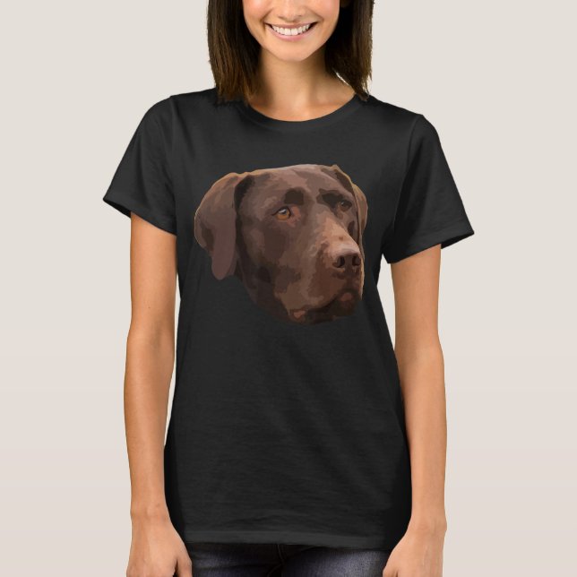 Funny Chocolate Lab T-Shirt  Labrador Retriever Do (Front)