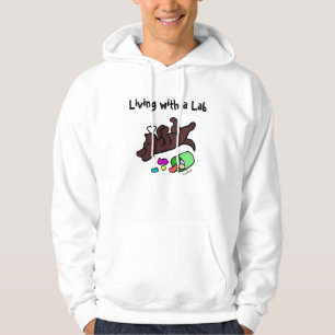 Funny Chocolate Labrador Cartoon Illustration Hoodie