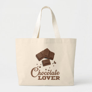 Funny Chocolate Lover Diet Chocoholic, Baker Candy Large Tote Bag