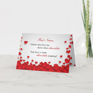 Funny Chocolate Lovers Valentine's Day Holiday Card