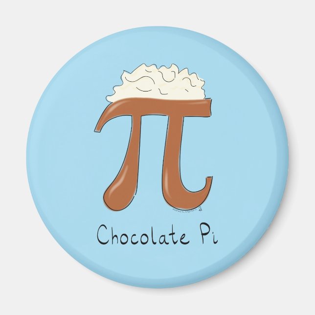 Funny Chocolate Pi Symbol Math Teacher Magnet (Front)