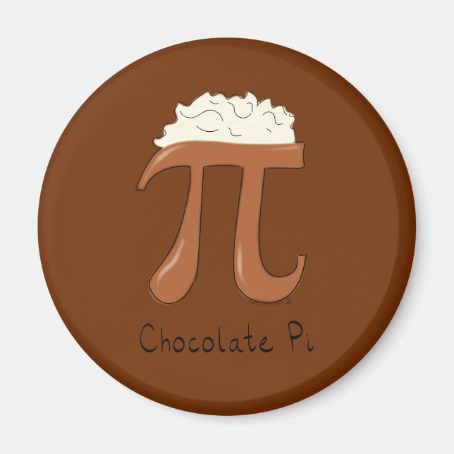 Funny Chocolate Pi Symbol Math Teacher Magnet (Front)