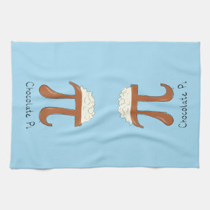 Funny Chocolate Pi Symbol Math Teacher Tea Towel