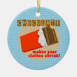 Funny Chocolate Saying Christmas Ornament