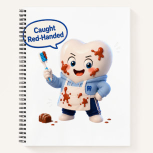 Funny Chocolate Tooth Decay Notebook for Dentist