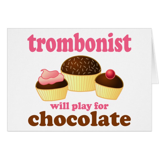 Funny Chocolate Trombonist Gift (Front Horizontal)