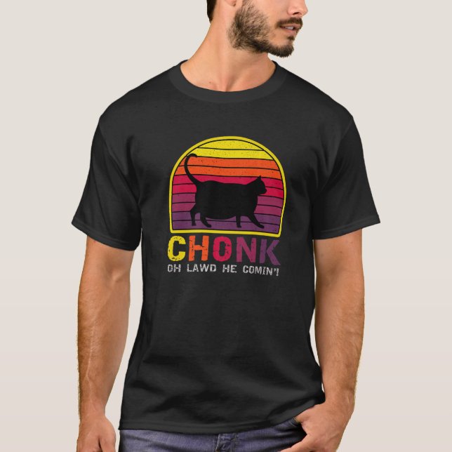 Funny Chonk Scale Cat Meme Memes Funny Cat T-Shirt (Front)