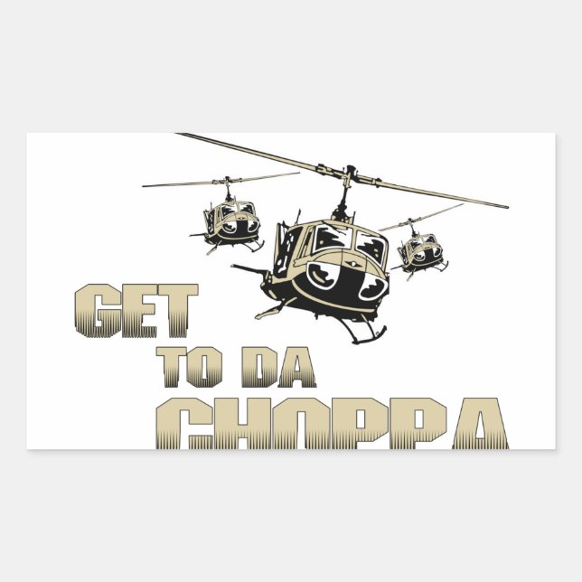 Funny Choppa Rectangular Sticker (Front)