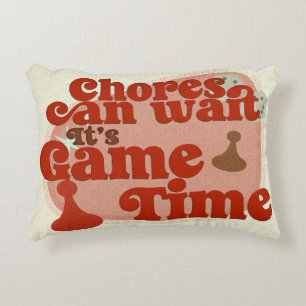 Funny Chores Can Wait Game Boardgame Life Decorative Cushion