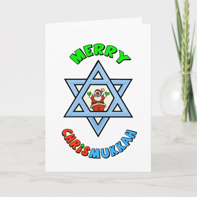Funny Chrismukkah Friend Greeting Card (Front)