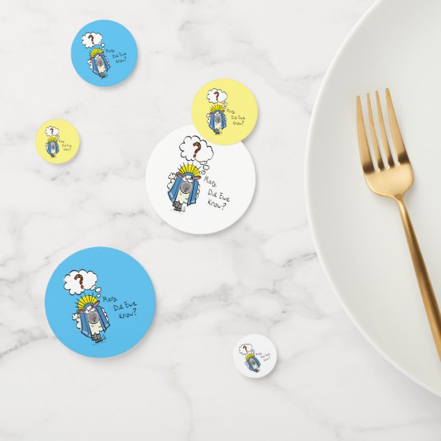 Funny Christian Christmas Cute Sheep Cartoon Confetti (Group)