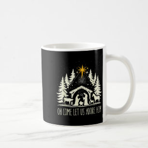 Funny Christian Christmas Jesus Oh Come Let Us Ado Coffee Mug