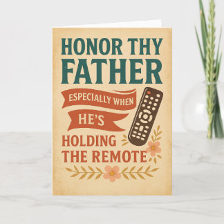 Funny Christian Father’s Day Card Honor Thy Father