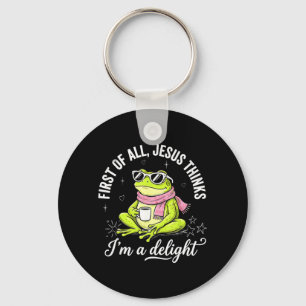Funny Christian Frog First Of Jesus Thinks A Key Ring