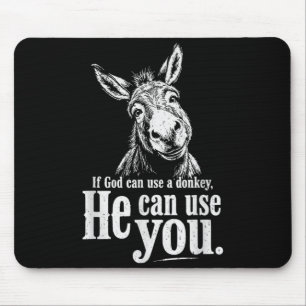 Funny Christian If God Can Use A He Can Use You Mouse Pad
