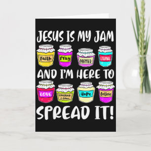 Funny Christian Jesus Is My Jam Here To Spread Bib Card
