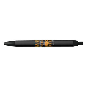 Funny Christian Religious Servant Of God Faithful  Black Ink Pen