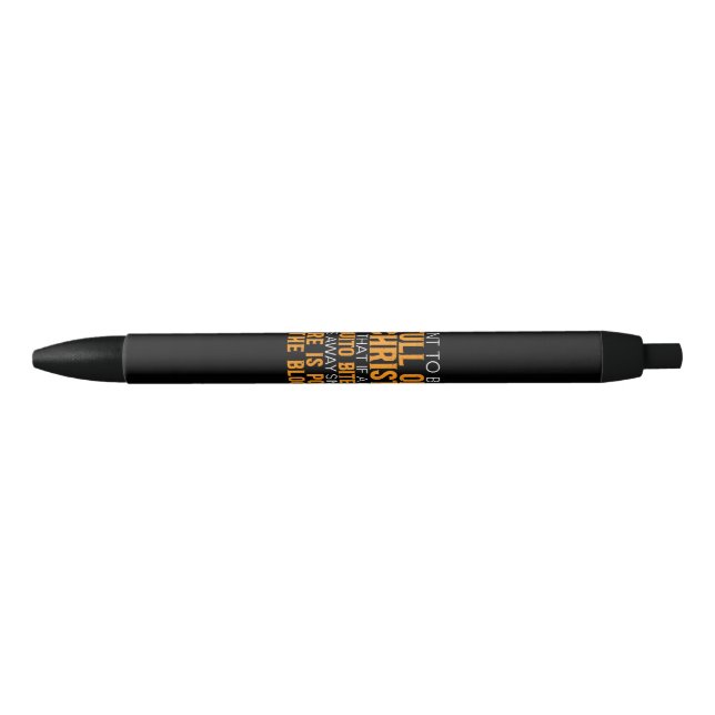 Funny Christian Religious Servant Of God Faithful  Black Ink Pen (Front)