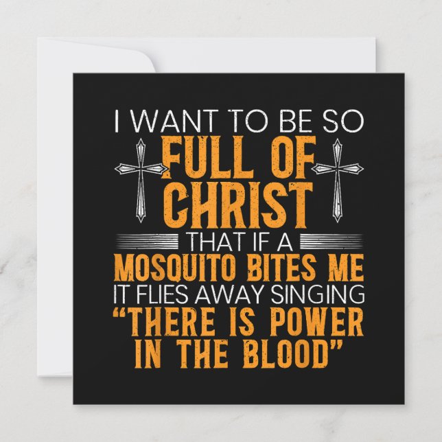 Funny Christian Religious Servant Of God Faithful  Invitation (Front)