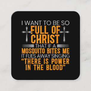 Funny Christian Religious Servant Of God Faithful  Square Business Card