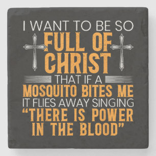 Funny Christian Religious Servant Of God Faithful  Stone Coaster