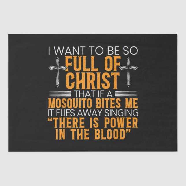 Funny Christian Religious Servant Of God Faithful  Tissue Paper (Front)