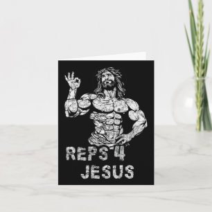 Funny Christian Reps 4 Jesus Funny Workout Bodybui Card