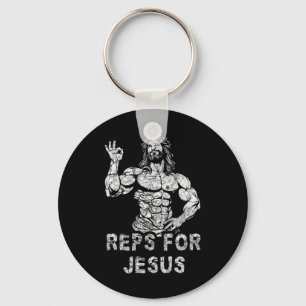 Funny Christian Reps 4 Jesus Funny Workout Bodybui Key Ring