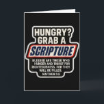 Funny Christian Scripture Bible Verse Quote Matthe Card<br><div class="desc">Funny Christian Scripture Bible Verse Quote Matthew 5_6</div>